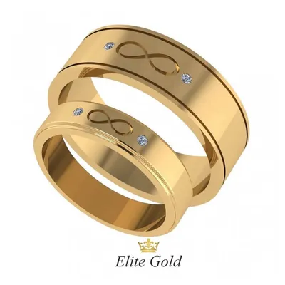 Элегантные обручальные кольца Jamie со знаком бесконечности купить от 41757  грн | EliteGold.ua