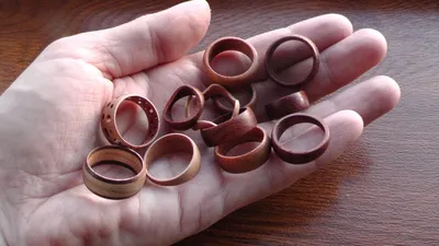 How to make a wooden ring DIY. Homemade rings. Making rings from wood -  YouTube