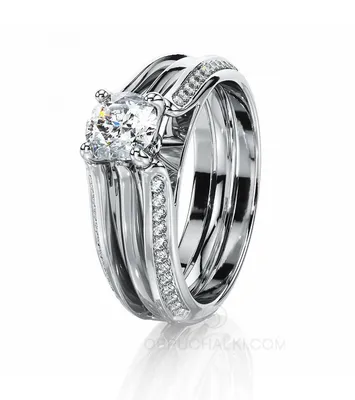 Купить Необычное кольцо трансформер 2 в 1 из белого золота с бриллиантами  HORIZON в интернет-магазине: уникальный дизайн, хорошая цена, отзывы,  описание | obruchalki.com