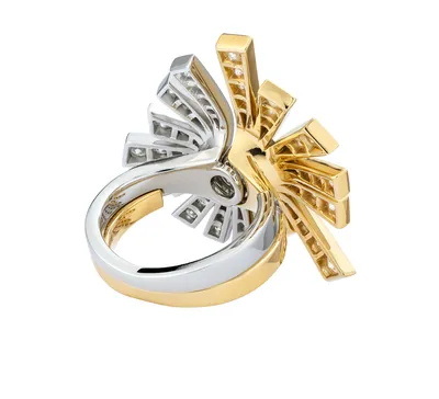 Кольцо-трансформер Chanel Soleil de Chanel J11882, жёлтое и белое золото,  бриллианты | Mercury