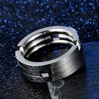 Мужские кольца-трансформеры из нержавеющей стали Kiss Fish, титановое  складное креативное расширительное кольцо, подвеска с цепочкой | AliExpress