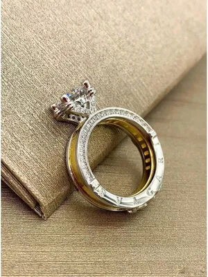 Эксклюзивное женское кольцо-трансформер из красного золота с камнями (Вес:  7,5 гр.) | Купить в Москве - Nota-Gold
