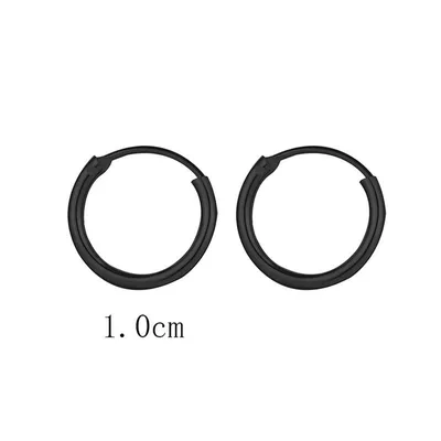 Модные мужские серьги-клипсы черные кольца 1шт на одно ухо из ...: цена 79  грн - купить Украшения на ИЗИ | Чортков
