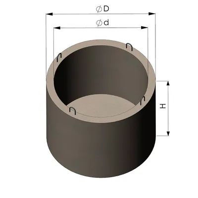 Бетонные кольца КС для смотровых колодцев — купить в Краснодаре, цены