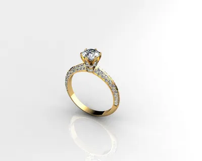 Широкое кольцо с камнями Barbara 2,3 кар – купить по отличной цене в  интернет-магазине Bright Spark