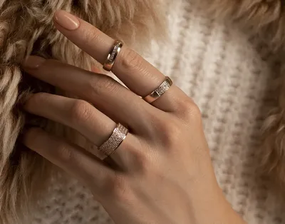Обручальные кольца с камнями Swarovski | Silver Beard
