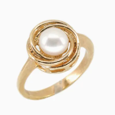 Золотое кольцо \"чалма\" с алмазной гранью | Ювелирный интернет магазин  «Взлате»
