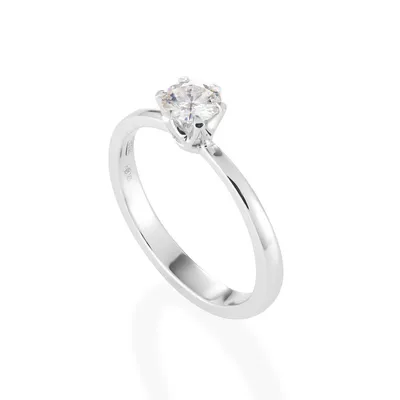 Кольцо для помолвки из золота с бриллиантом в сердечках RYD013 – купить в  Киеве. Цена в Украине в интернет-магазине ➤ YD Jewelry