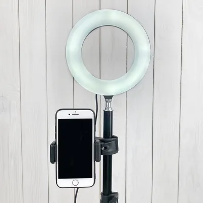 ᐉ Кольцо для селфи с подсветкой selfie light Black (my006)