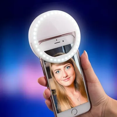 Подсветка для селфи кольцо вспышка лампа для мобильной фото / видео съемки  вспышка на телефон / подсветка для камеры / селфи лампа Selfie Ring Light -  купить с доставкой по выгодным ценам
