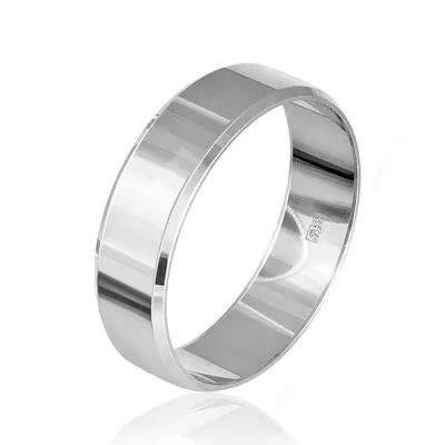 Обручальное кольцо из серебра 925 пробы ширина 3 -3,5мм Европейка