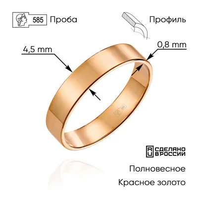 ᐉ Обручальное кольцо золотое Европейка без камней 20.5 размера купить по  доступной цене (арт. 1792943801)