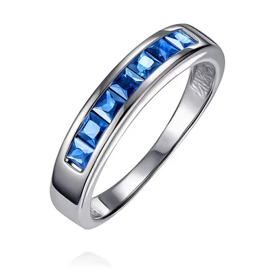 Купить кольцо из белого золота 585 пробы с сапфиром в Москве в  интернет-магазине, цена от 91120, артикул 1451075/02-А511Д-542