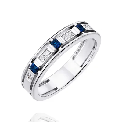 Кольца из белого золота с сапфиром — купить кольцо с белым сапфиром в  интернет-магазине Adamas.ru