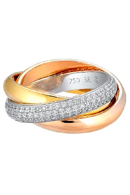 Кольцо Cartier Trinity de Ring B4038900 (4221) купить в Москве, выгодная  цена - ломбард на Кутузовском