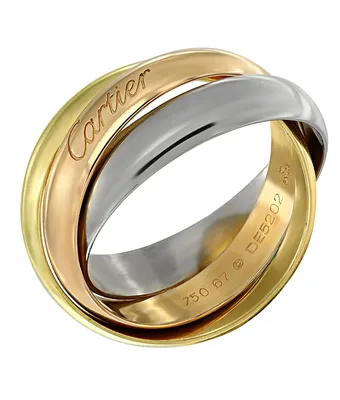 Кольцо Cartier Trinity из желтого, красного и белого золота 750 пробы 9096  - купить сегодня за 86363 руб. Интернет ломбард «Тик – Так» в Москве