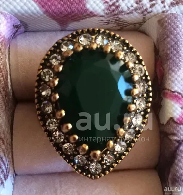 Купить Аутентичная женская регулируемая модель кольца Хюррем Султан с  зеленым нефритовым изумрудным камнем | Joom