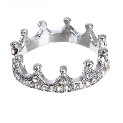 Кольцо Корона 1 с россыпью камней и большим фианитом (ID#1592930163), цена:  634.80 ₴, купить на Prom.ua