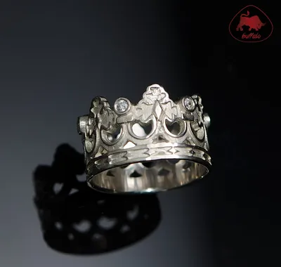 Серебряное кольцо корона | Silver style UA