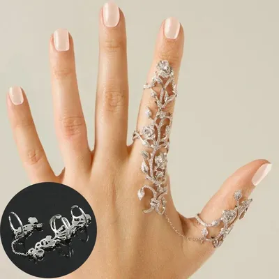 Модное кольцо, ювелирные изделия, двойной палец, кристалл, подарок, Модный  женский большой палец | AliExpress