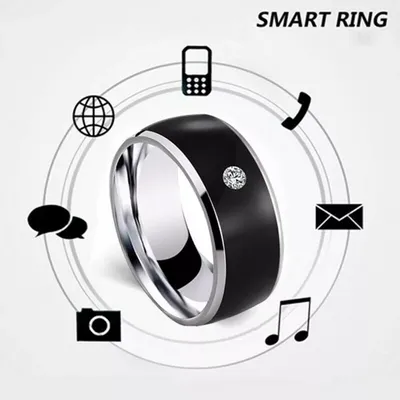 Смарт-кольцо TURELOVE для мужчин и женщин, модное умное кольцо на палец с  NFC, для подключения к телефону на Android | AliExpress