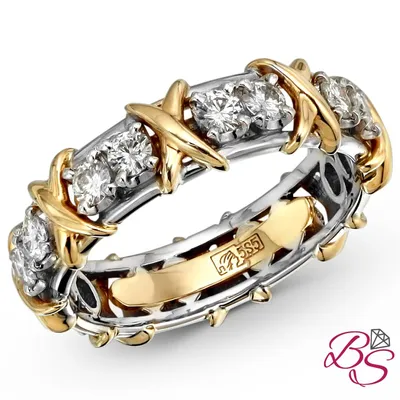 Золотое кольцо с бриллиантами Тиффани O! JEWELRY 15019623 купить за 127 658  ₽ в интернет-магазине Wildberries