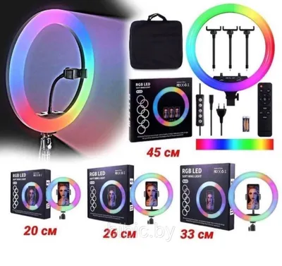 Кольцевая светодиодная лампа подсветка (селфи кольцо) MINI RING FILL Light  LED 160 / d 26 см + ШТАТИВ (арт: ak-4979) оптом в Минске, фото и инструкция