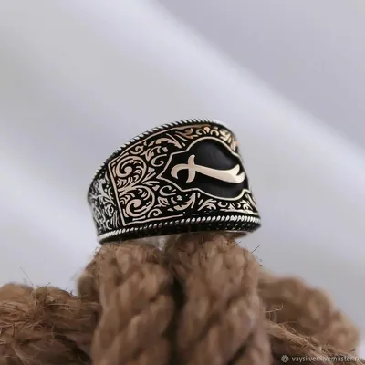 Религиозное кольцо из серебра с мусульманским орнаментом меч Зульфикар в  интернет-магазине Ярмарка Мастеров по цене 5424.24 ₽ – QW4UURU |  Религиозное кольцо, Стамбул - доставка по России
