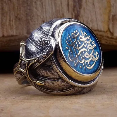 Кольцо султанов ручной работы, Серебряное мужское кольцо, Мужское османское  кольцо, S