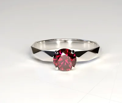 Кольцо с выращенным бриллиантом 0.880 ct