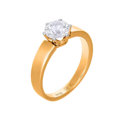 Золотое кольцо с бриллиантом 0.75ct – купить по цене 149 500 ₽ с доставкой  в интернет-магазине Mister Diamond