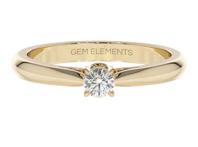 Золотое кольцо с бриллиантом (арт. К598) цена - 36659.74 грн, фото - купить  в интернет-магазине Золотая Королева