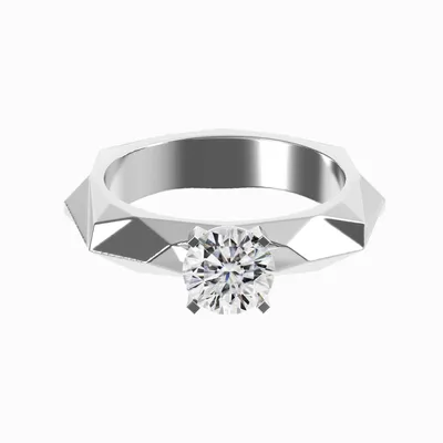 Кольцо с выращенным бриллиантом 1.477 ct