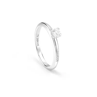 White gold engagement ring with 0,15-carat diamond, colour G, clarity VS |  DAMIANI