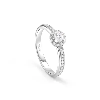 White gold engagement ring with diamond | DAMIANI