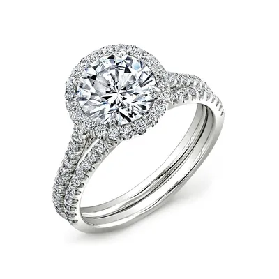 Купить Помолвочное кольцо из белого золота с бриллиантом Я5519136