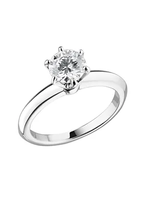 Новое золотое кольцо с бриллиантом 1,0 ct в стиле Tiffany купить в ломбарде  Санкт-Петербурга