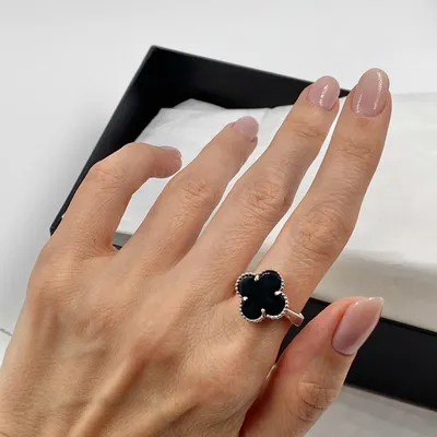 Кольцо с черным агатом 6 мм золото — купить в магазине BOHOANN 💍  Современное ювелирное искусство