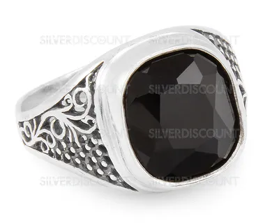 Кольцо с черным агатом, Ringstone, купить по цене 7500 руб. в СПБ |  22.13GIFT - Самые модные и актуальные украшения