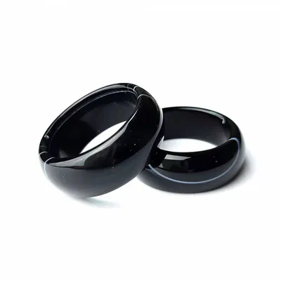 Кольцо с черным агатом фото фото