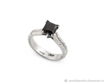 Золотое кольцо с черным бриллиантом купить в интернет-магазине Ярмарка  Мастеров по цене 105000 ₽ – G9XMHBY | Кольца, Кубинка - доставка по России
