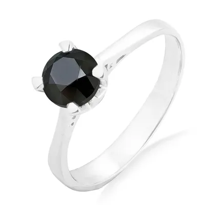 Золотое кольцо с черным бриллиантом 0,95 карат (ID#1006410848), цена: 12000  ₴, купить на Prom.ua