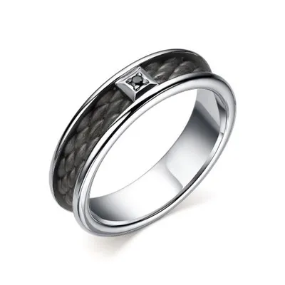Мужское кольцо из серебра с черным бриллиантом, купить за 6 463 руб. в  Москве - Serebro-Shop.ru