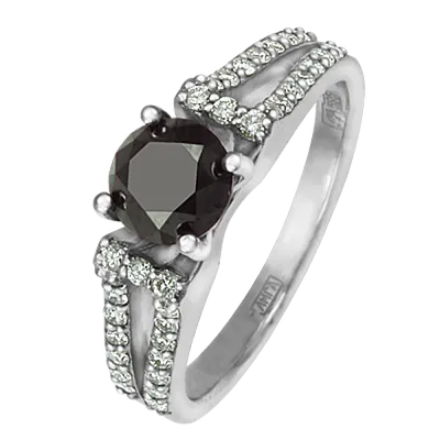 Серебряное кольцо Бесконечность с черным фианитом в магазине «Honey Hany  Jewelry» на Ламбада-маркете