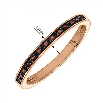 Pink gold, brown diamonds and amethist ring, 8 mm. | DAMIANI