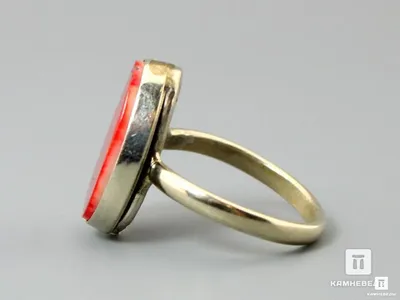 Кольцо из серебра с кораллом . Артикул 7201/298Крккю: цена, отзывы, фото –  купить в интернет-магазине AURUM