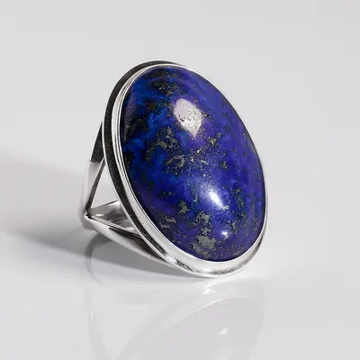 Серебряное кольцо с лазуритом, 25*18 мм., 1598КЛ (ID#1308836821), цена:  1540 ₴, купить на Prom.ua