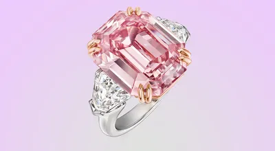 Помолвочное кольцо с розовым сапфиром SAPPHIRE HEART RING на заказ из  белого и желтого золота, серебра, платины или своего металла