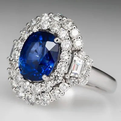 Кольцо с сапфиром - копия кольца принцессы Дианы