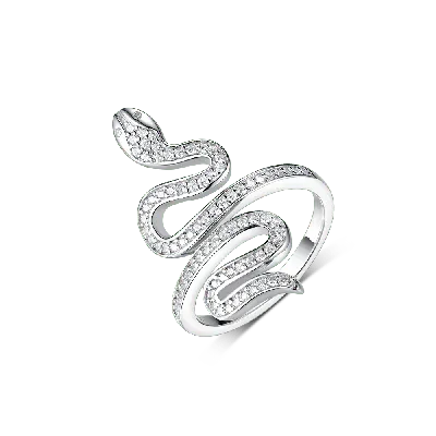 Кольцо Змея с камнями - Ювелирный гардероб EVGENIA MOMENT (Momentsilver).  интернет-магазин украшений из серебра